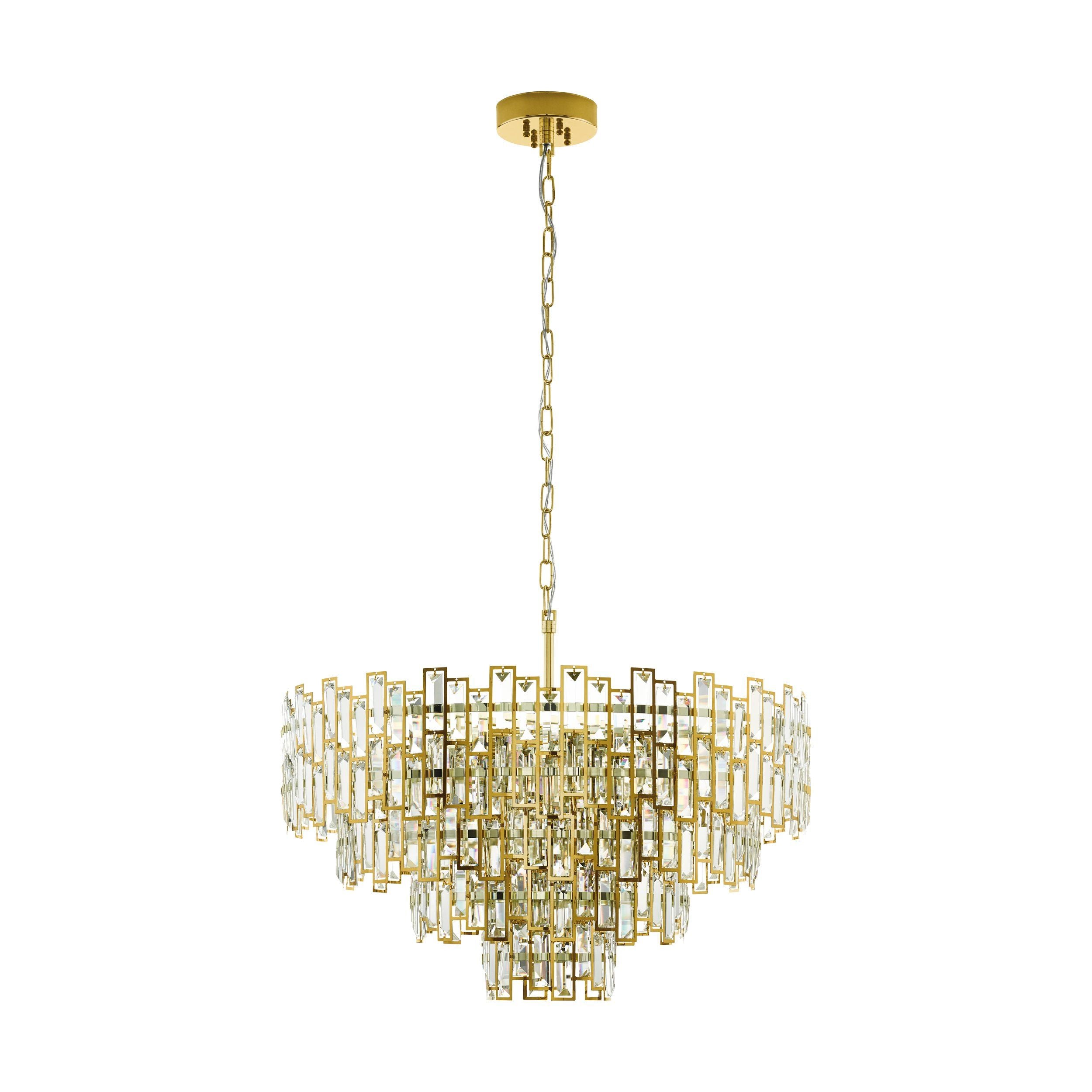 Stunning CALMEILLES Brass-Finished Pendant Light with Brilliant Glass
