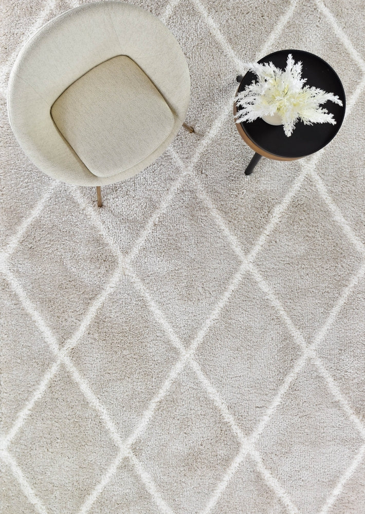 Hot Sale! Cream Beige Palermo Shaggy Machine - Made Rug 1562A for Home Decor