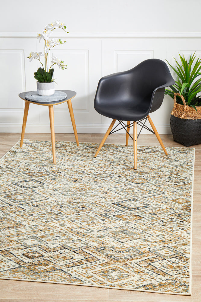Elegant Oxford Tribe Bone Rug with 11mm Soft Pile and Classic Design