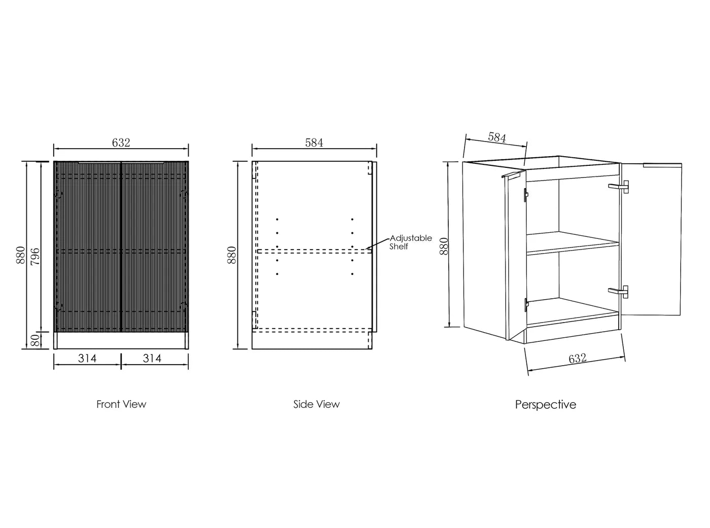 Hot Deal! BURLEIGH White Laundry Base Cabinet (632x880x584)