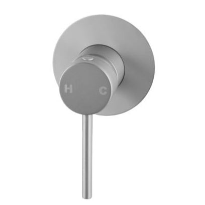 Pentro 65mm Thin Plate Round Shower Mixer with Brushed Nickel Finish