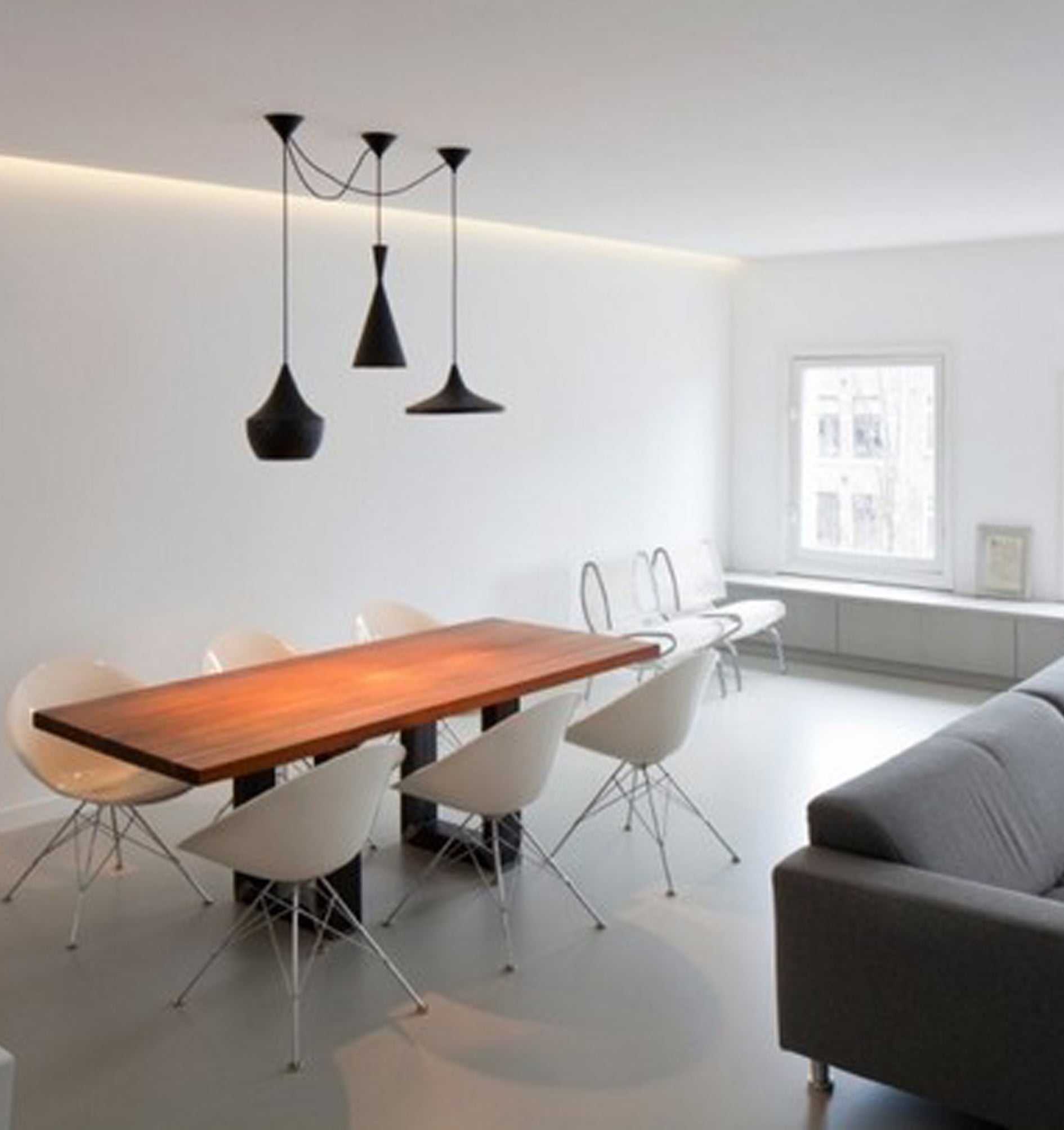 Exclusive CAVIAR Black Angled Bell-Shaped Interior Single Pendant Light