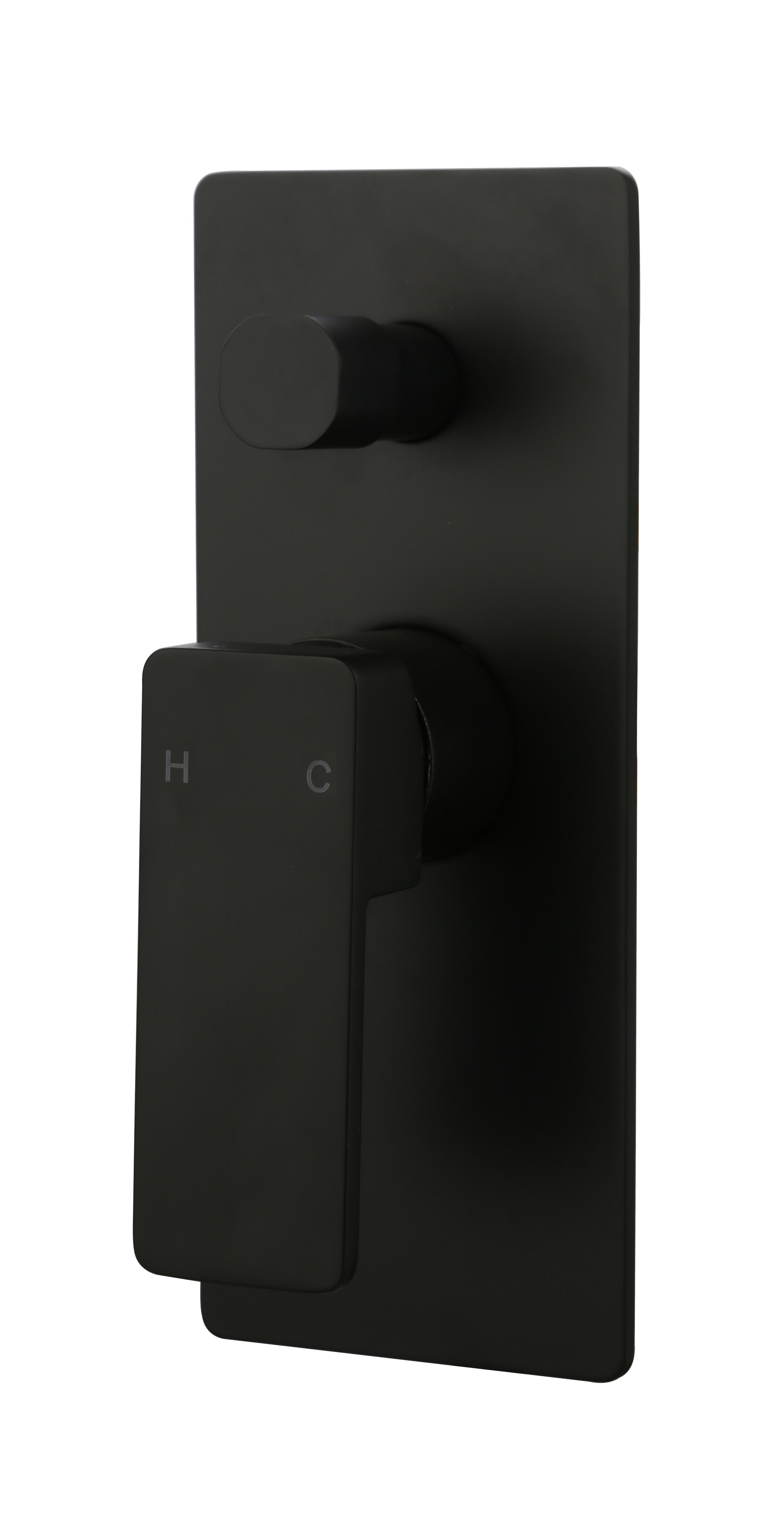 Matte Black Ceram Wall - Mounted Mixer with Diverter