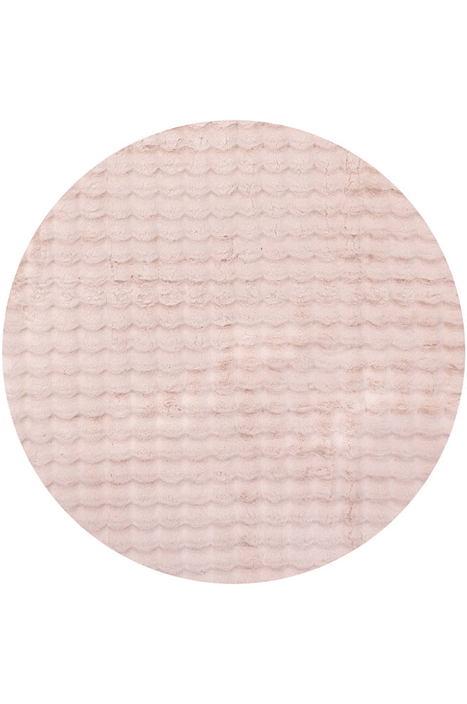 Exclusive Machine Washable Bubble Blush Round Rug - Perfect for Any Space