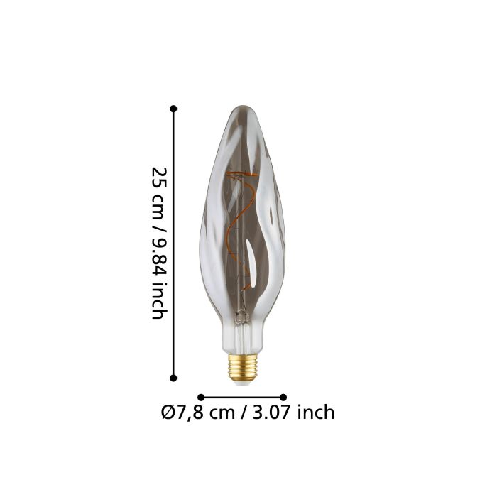 Dimmable LED Filament Candle Light Bulb with E27 Socket