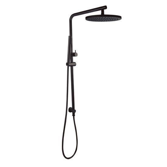 Hot Sale! 250mm Matte Black Round Handheld Shower Station for Modern Bathrooms