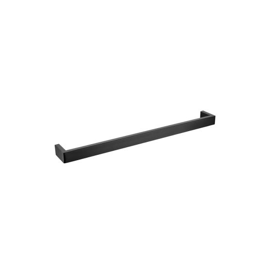 Hot Deal! 600mm Cavallo Matte Black Single Square Towel Rail