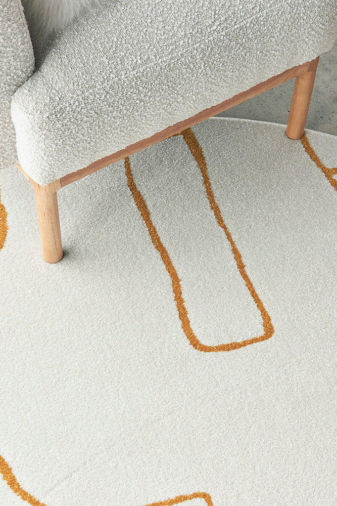 Hot Sale! Paradise Amy Gold Round Area Rug - Ideal Centerpiece for Living Spaces