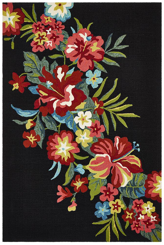Hot Deal! Copacabana Kelsey Black Indoor-Outdoor Rug