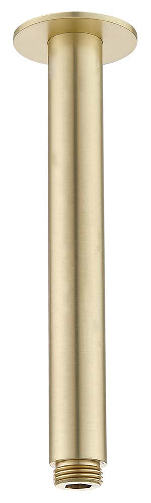 Brushed Gold Chris Ceiling Shower Arm in Multiple Sizes