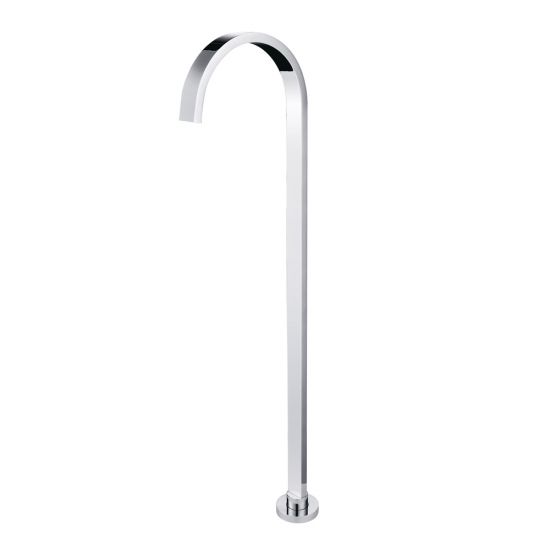 Hot Sale! Cavallo Chrome - Finished Stainless Steel Freestanding Square Bath Spout
