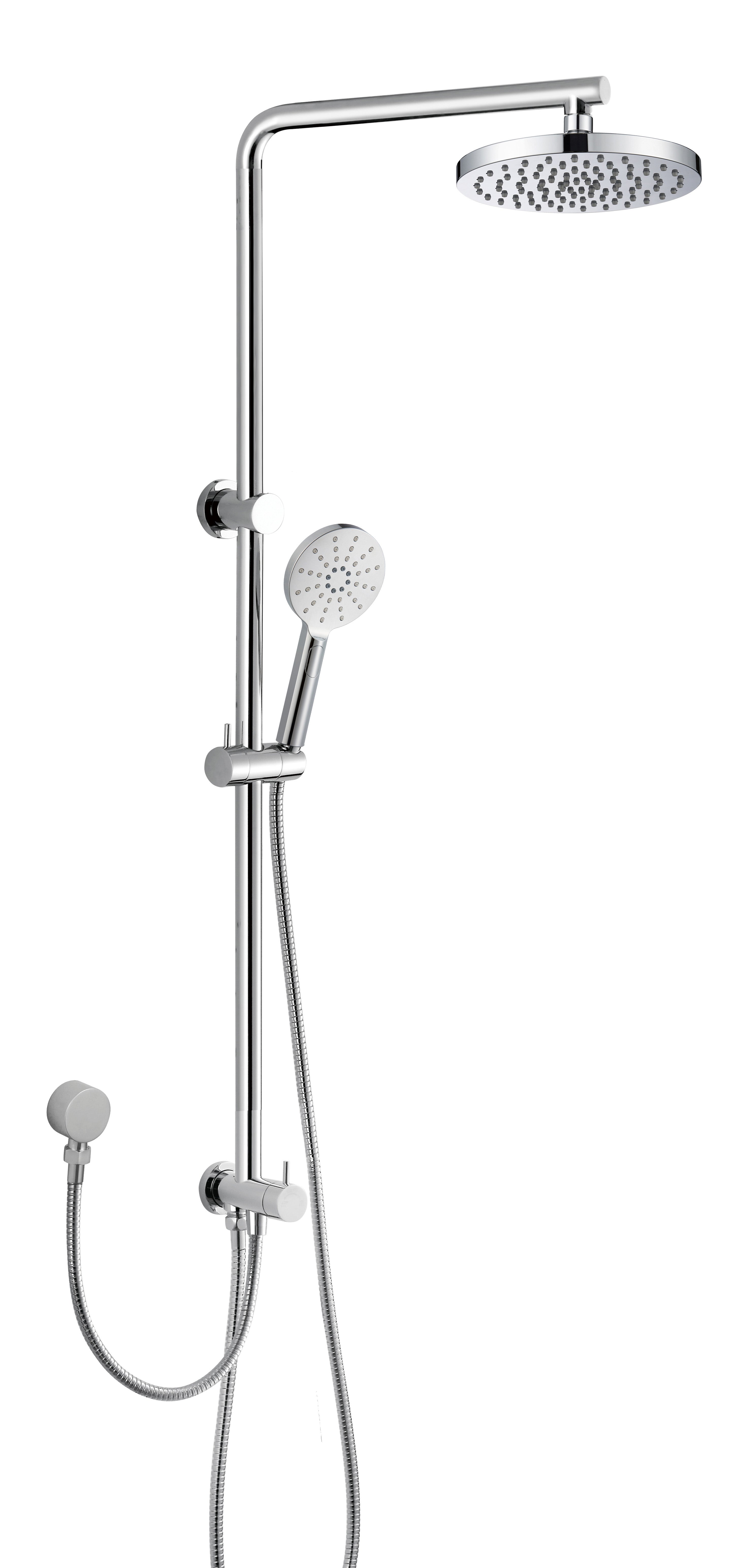 Hot Sale! Cora 200 mm Chrome Multi - function Shower Set with Two Hoses
