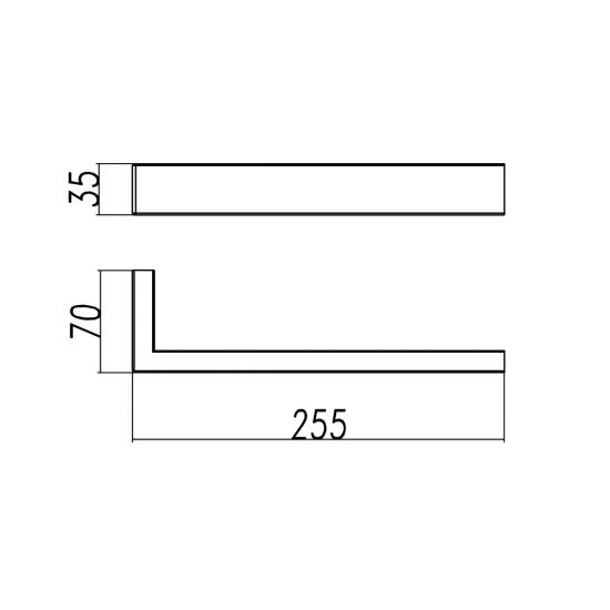 200mm Cavallo Square Brushed Nickel Towel Ring for Bathroom