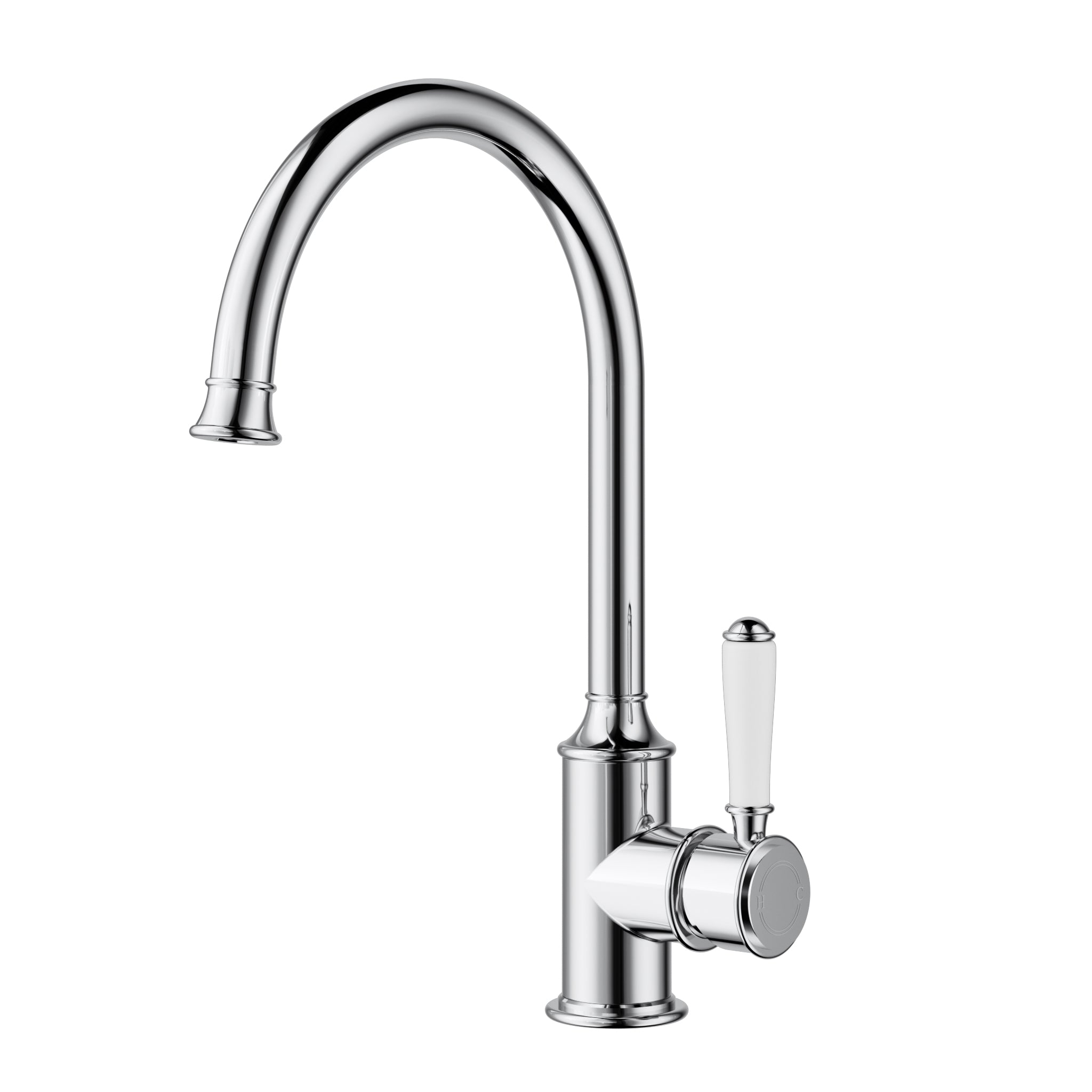 Classic Chrome Gooseneck Sink Mixer with Durable Construction