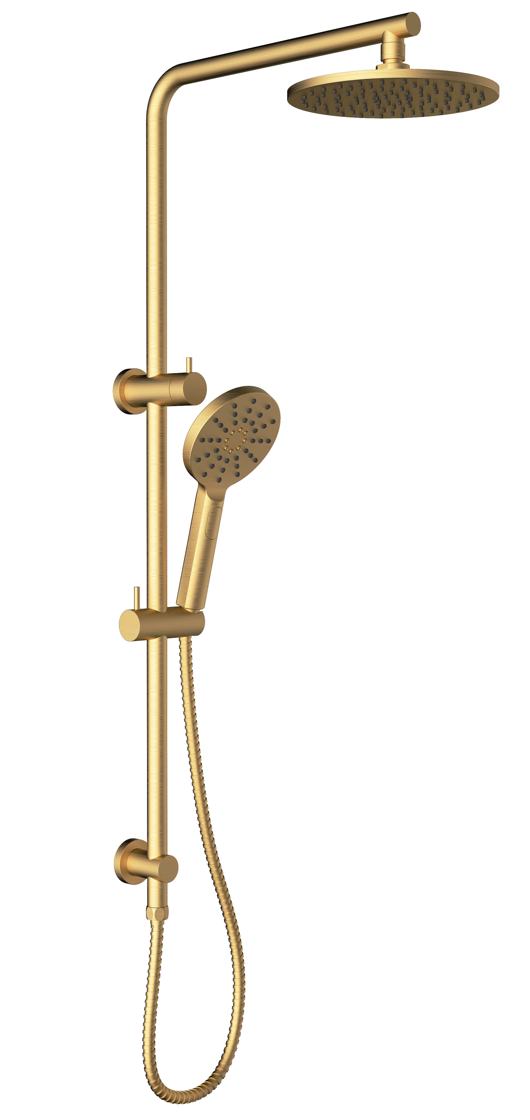 200 mm Brushed Gold Cora Shower Set with Multiple Functions