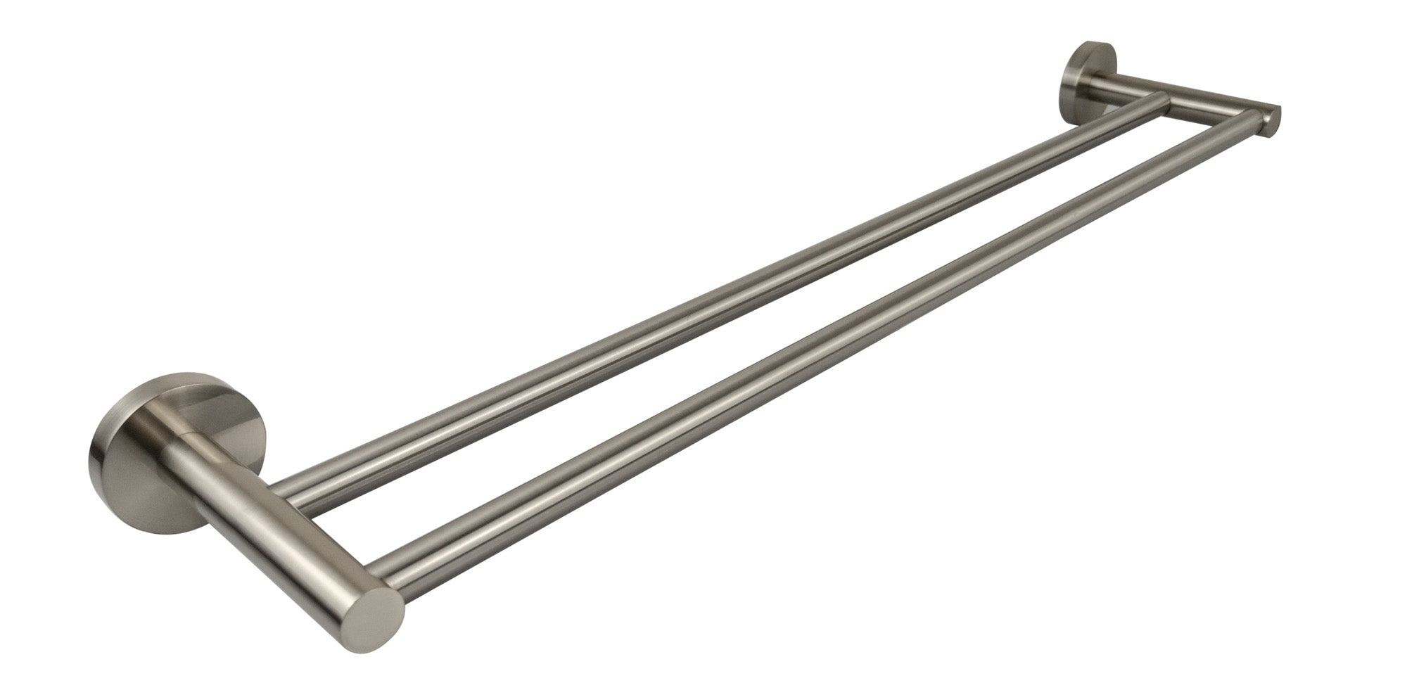 750mm Brushed Nickel Otus Double Round Towel Rail