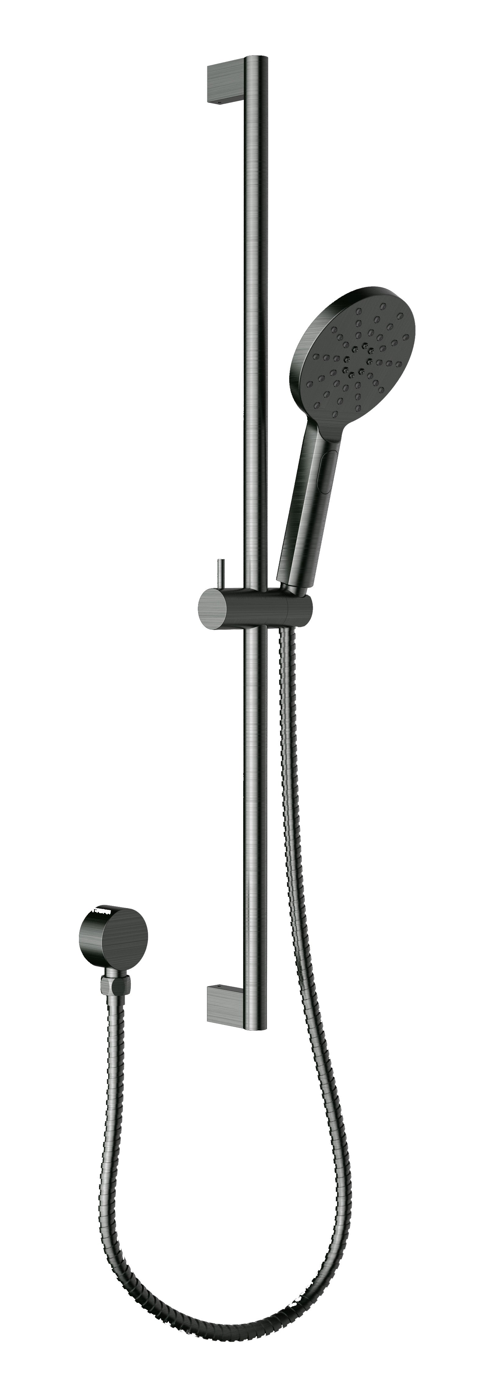 Hot Deal! Cora Brushed Gun Metal Round Sliding Shower Set for Bathroom Upgrades