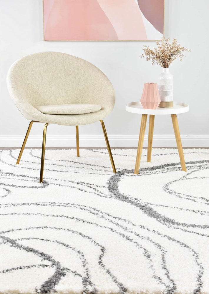Dark Grey Palermo Shaggy Rug 0B483A with Luxurious Texture