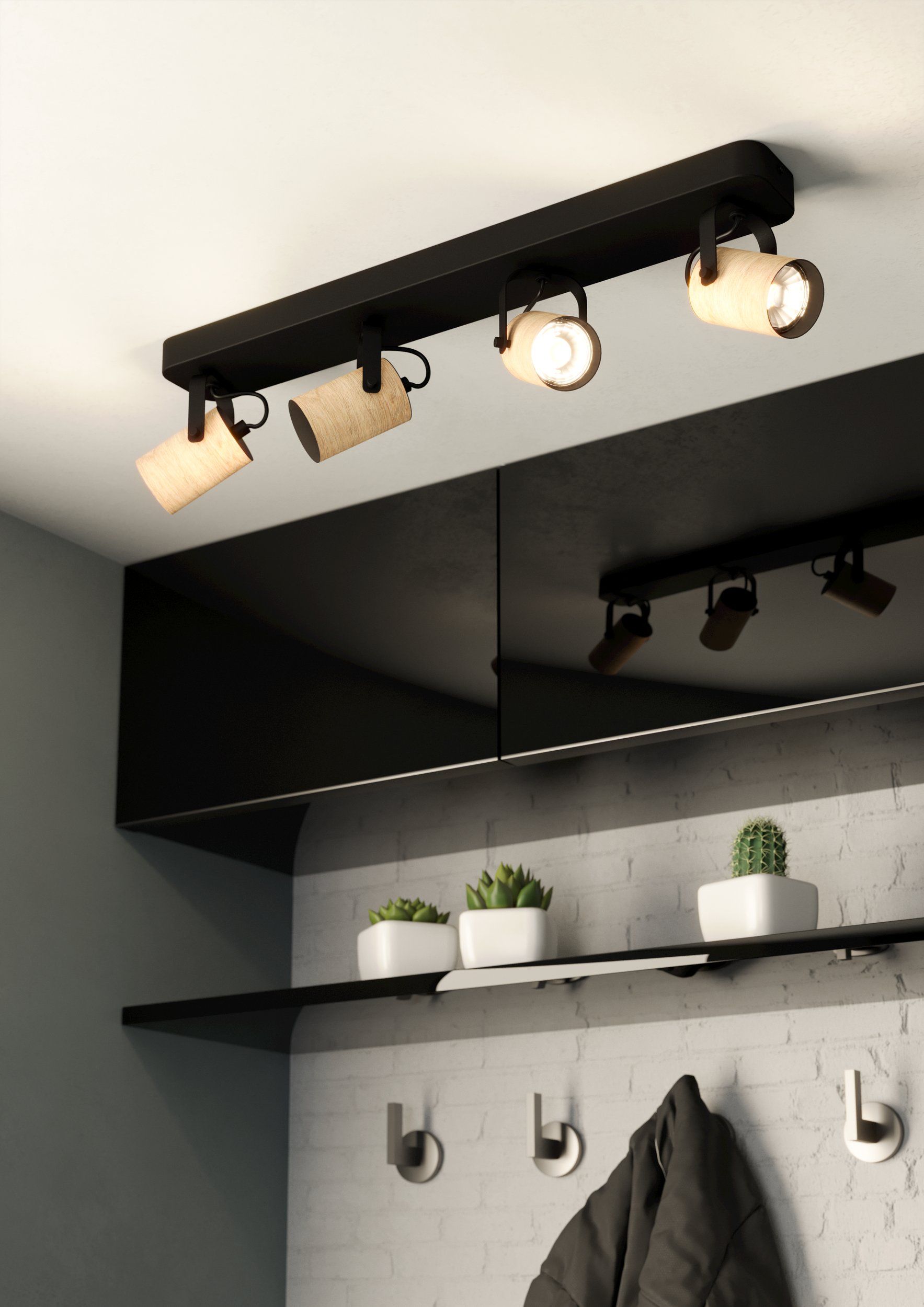 Stylish Black Steel CAYUCA Spotlight for Warm Living Areas