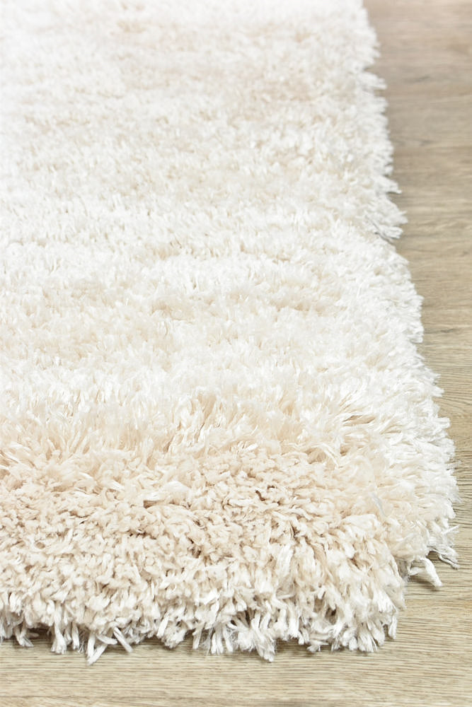 Stylish Beige Cobi Rug 8745A with Soft Shaggy Pile