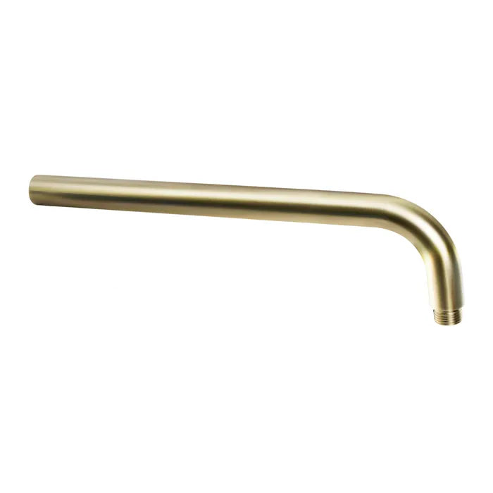 Hot Sale! PAVIA 400mm Round Brushed Gold Straight Wall Arm Fixture