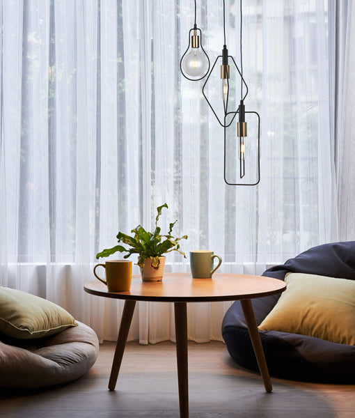 Hot Sale: Interior Black Iron Wire Pear-Shaped Single Pendant Light