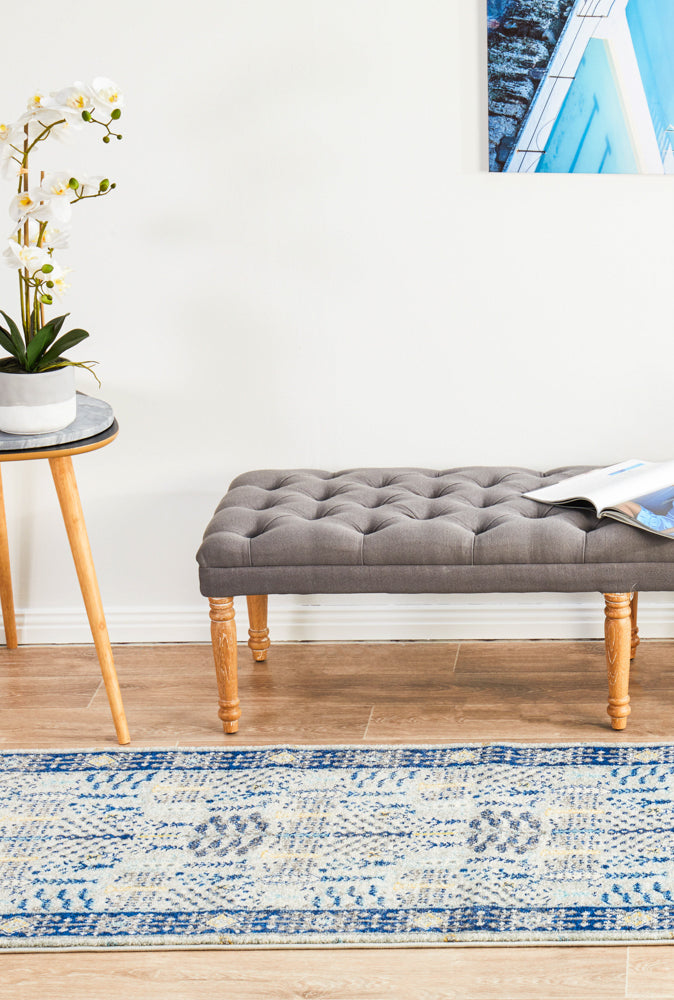 Century 988 Blue Runner Rug - Power Loomed Polypropylene Rug for Every Room