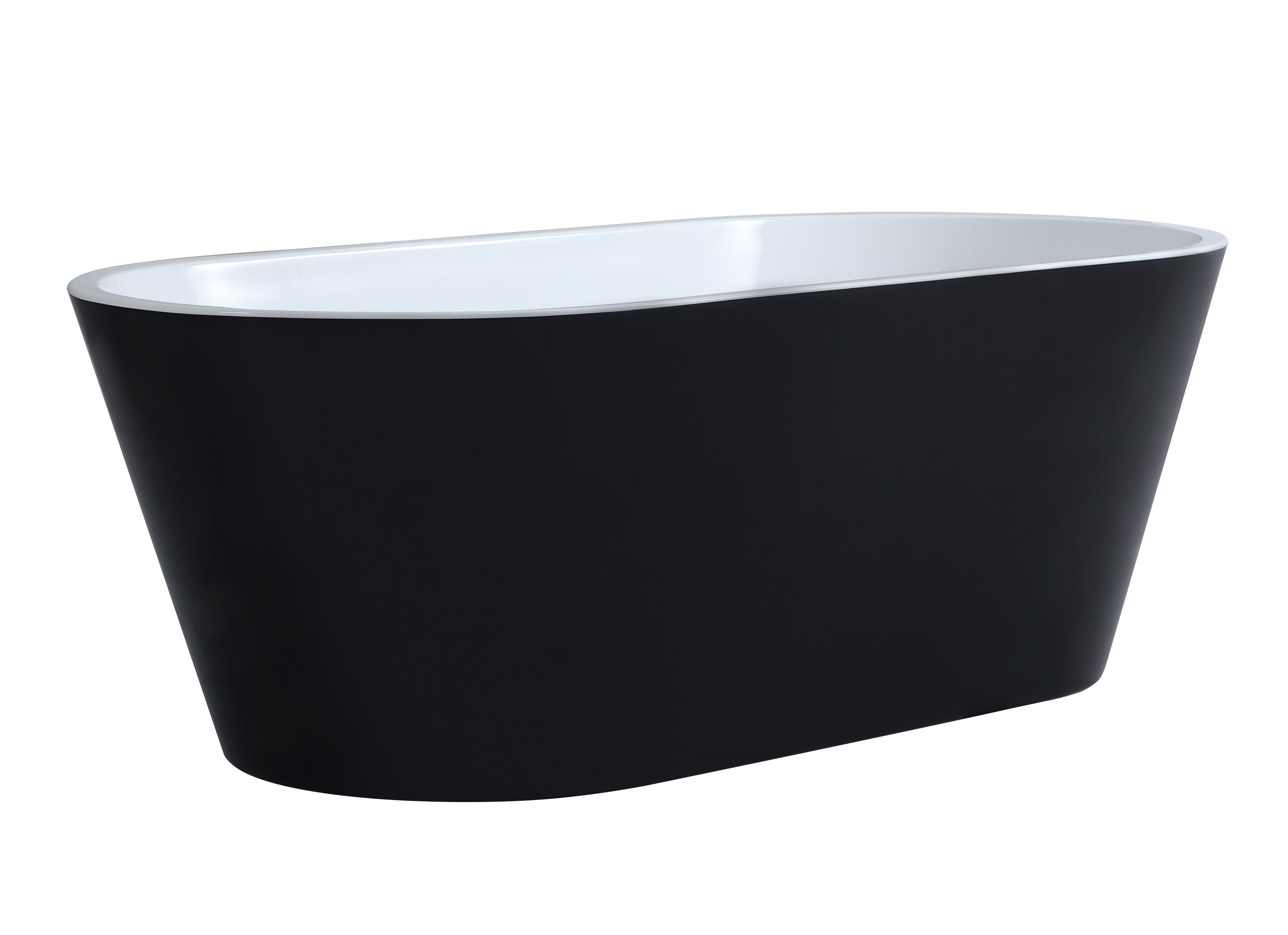 Ovia Freestanding Oval Bathtub - 1500/1700mm, Gloss Black or White