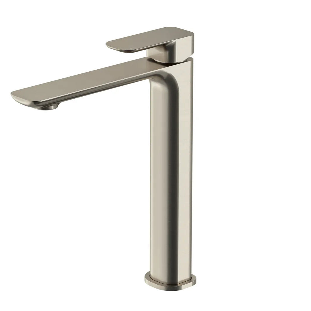 Brushed Nickel Oskar Tall Basin Mixer with Durable Finish