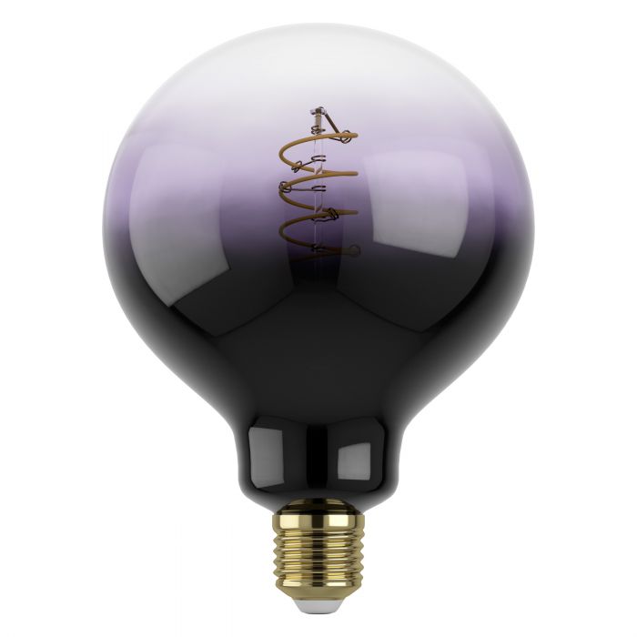 4W E27 1800K Purple Transparent LED G125 Bulb for Home Decor