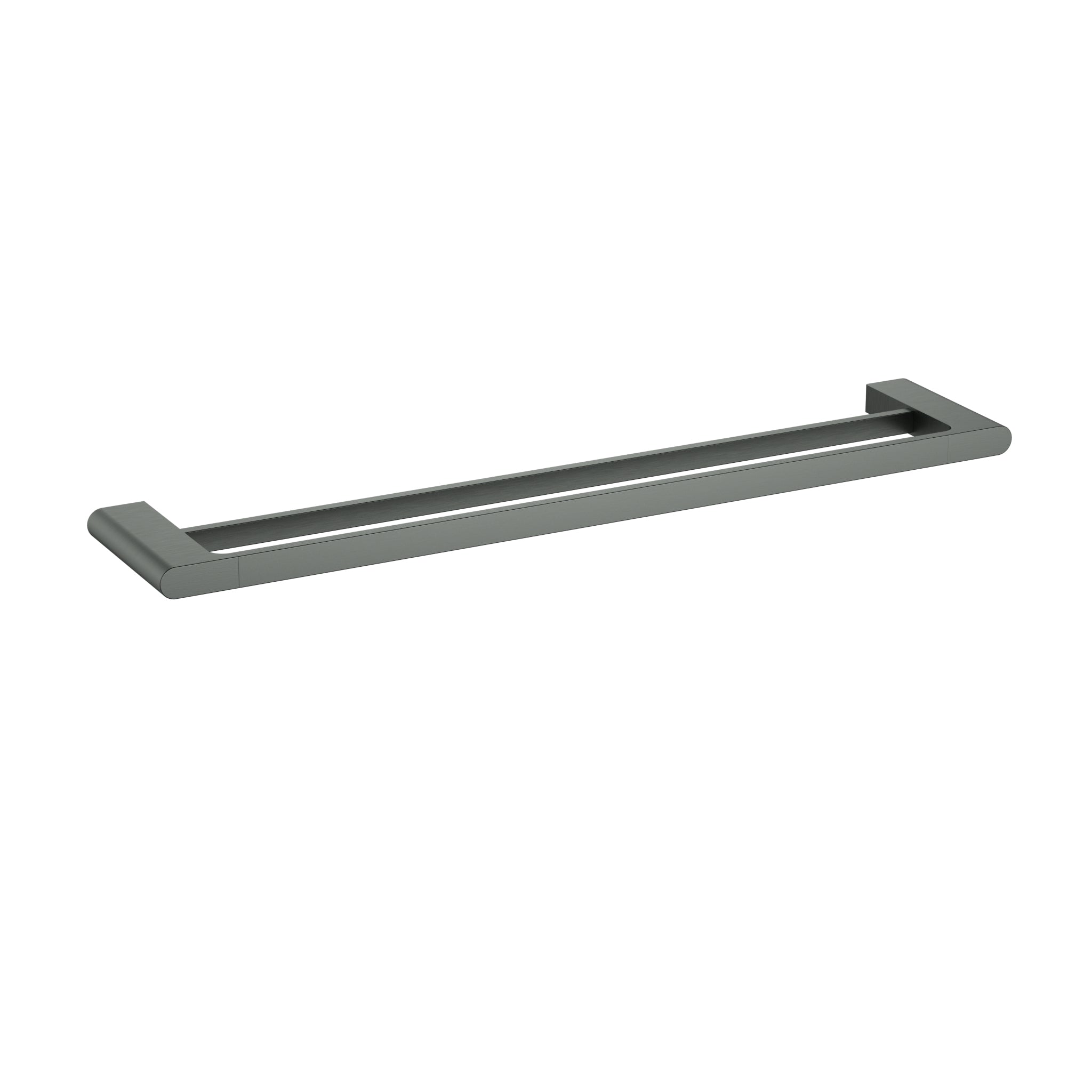 Hot Deal: 600mm Cora Brushed Gun Metal Double Towel Rail