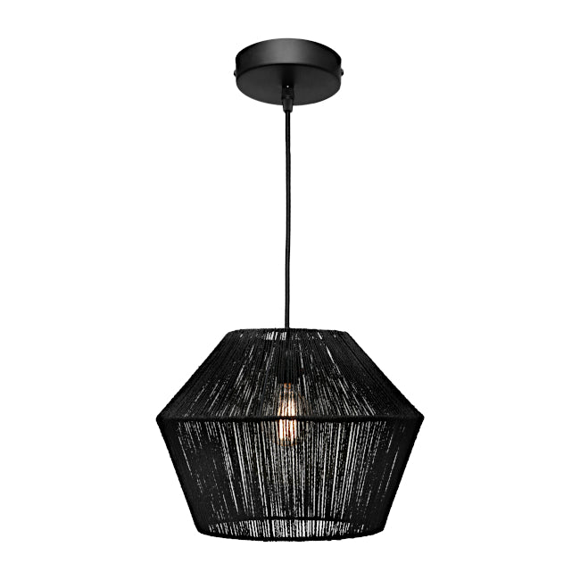 1Lt Small Black Cassie Pendant Lamp for Elegant Spaces