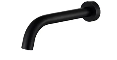 Matte Black PAVIA Curve Spout with Optional Chrome Finish