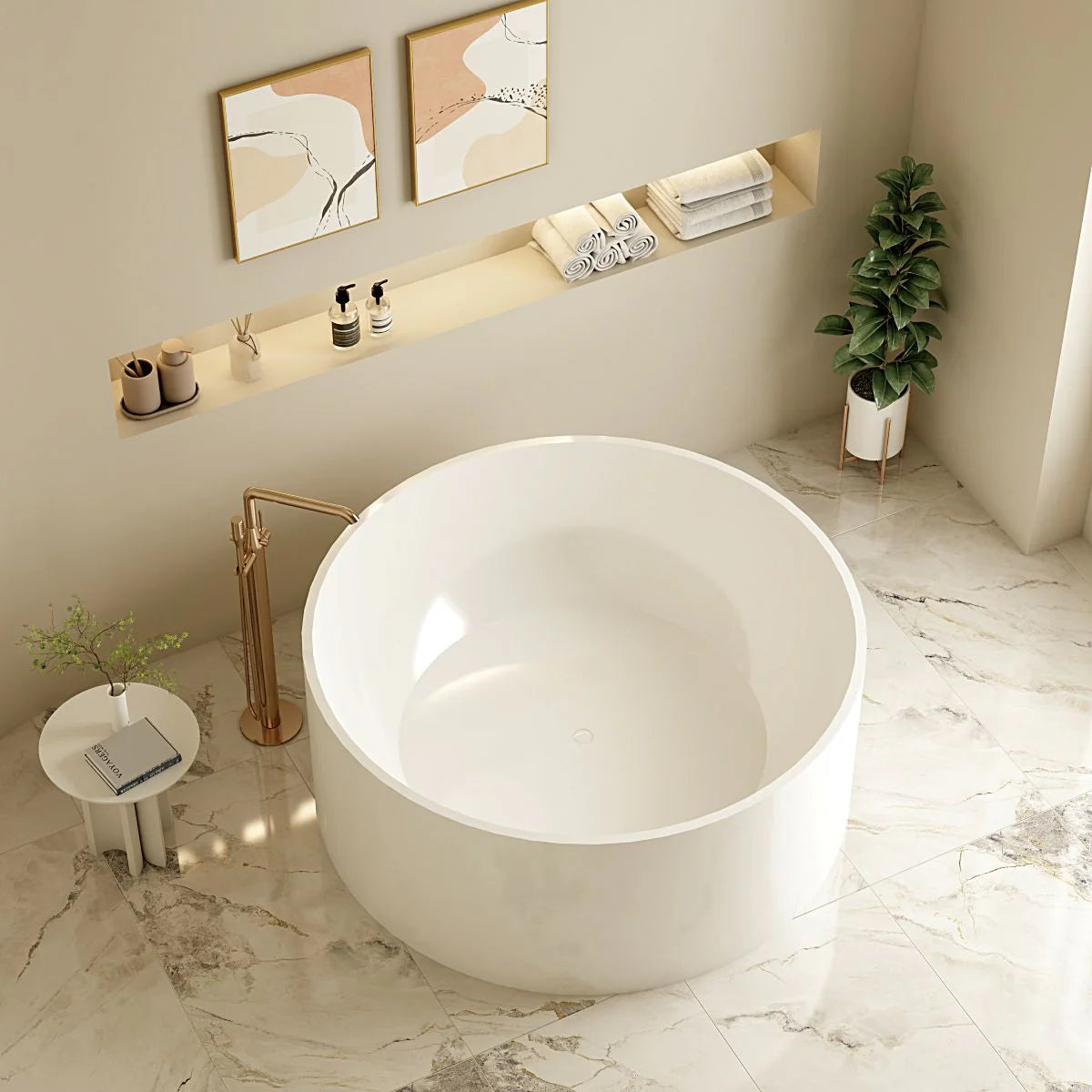 COLE 1500mm Matte White Freestanding Bathtub with Elegant Design