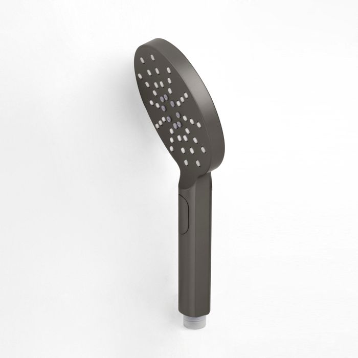 Hot Deal! PAVIA 200mm Gun Metal Twin Shower on Rail with Top Inlet