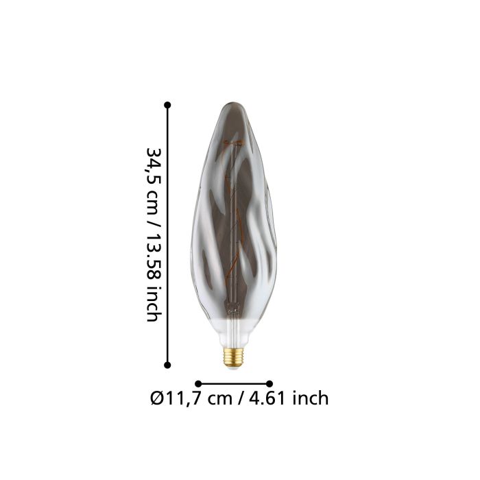 4W Dimmable LED E27 Candle-shaped Bulb with 100 lm Luminous Flux
